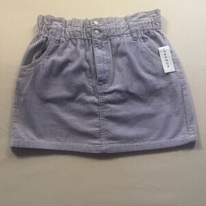 PacSun Lavender Corduroy Skirt Size L NWT High Waisted Casual Mini